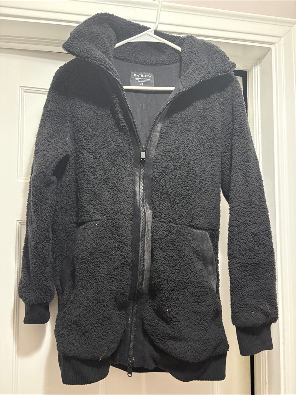 Athleta Black Fleece Full-Zip Hooded Jacket